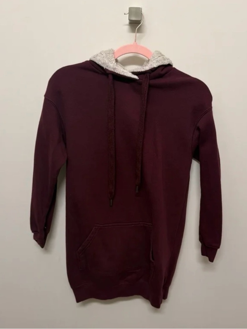 Maroon Sherpa-Lined Hoodie